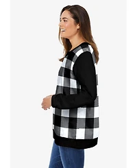Woman Within Plus Printed Sweatshirt