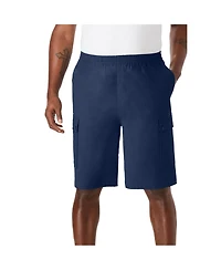KingSize Big & Tall Full Elastic Waist Gauze Cargo Shorts