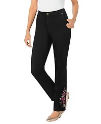 Woman Within Plus Straight-Leg Stretch Denim Jean