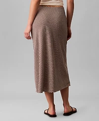 Calvin Klein Women's Printed Midi Slip Skirt