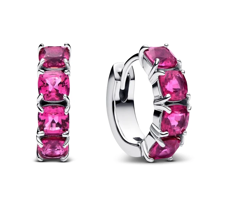 Pandora Pink Hoop Earrings