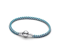 Pandora Blue Cord Snake Chain Bracelet