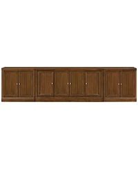 Furniture Amren 31" Wood 2 Door Console with Hutches and Bases