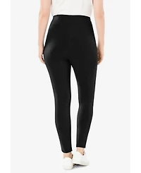 Woman Within Plus Stretch Cotton Legging