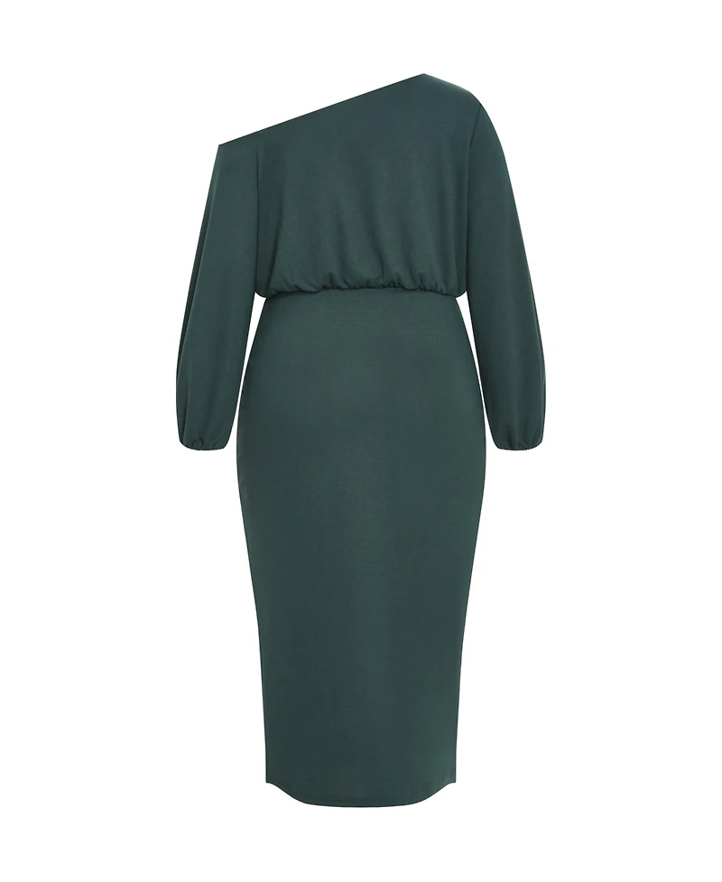 City Chic Women's Plus Alysia Tie Front Midi Dress