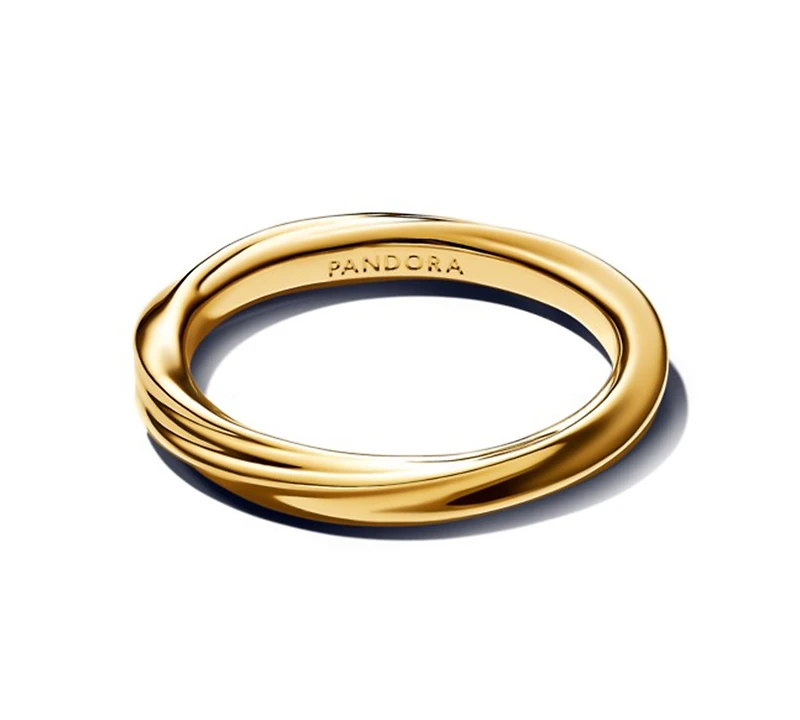 Pandora Twisted 14K Gold Plated Band Ring