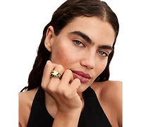 Pandora Rippled 14K Gold Plated Statement Ring