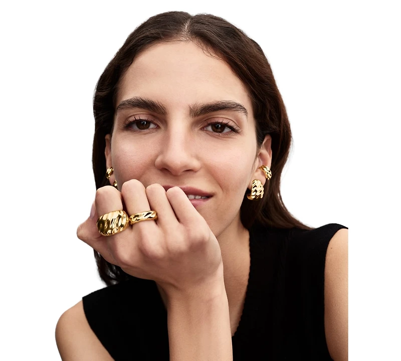 Pandora Rippled Cuff Earrings