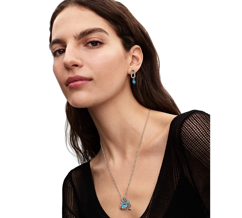 Pandora Turquoise Fishbone Dangle Charms