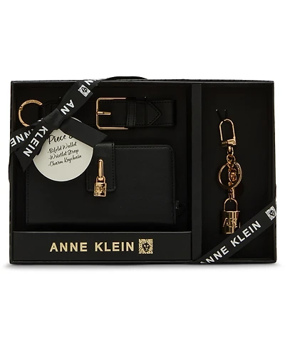 Anne Klein 2 Piece Lock Wristlet Gift Set with Bag Charm
