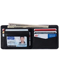 Alpine Swiss Mens Commuter Rfid Bifold Wallet 2 Id Windows Divided Bill Section