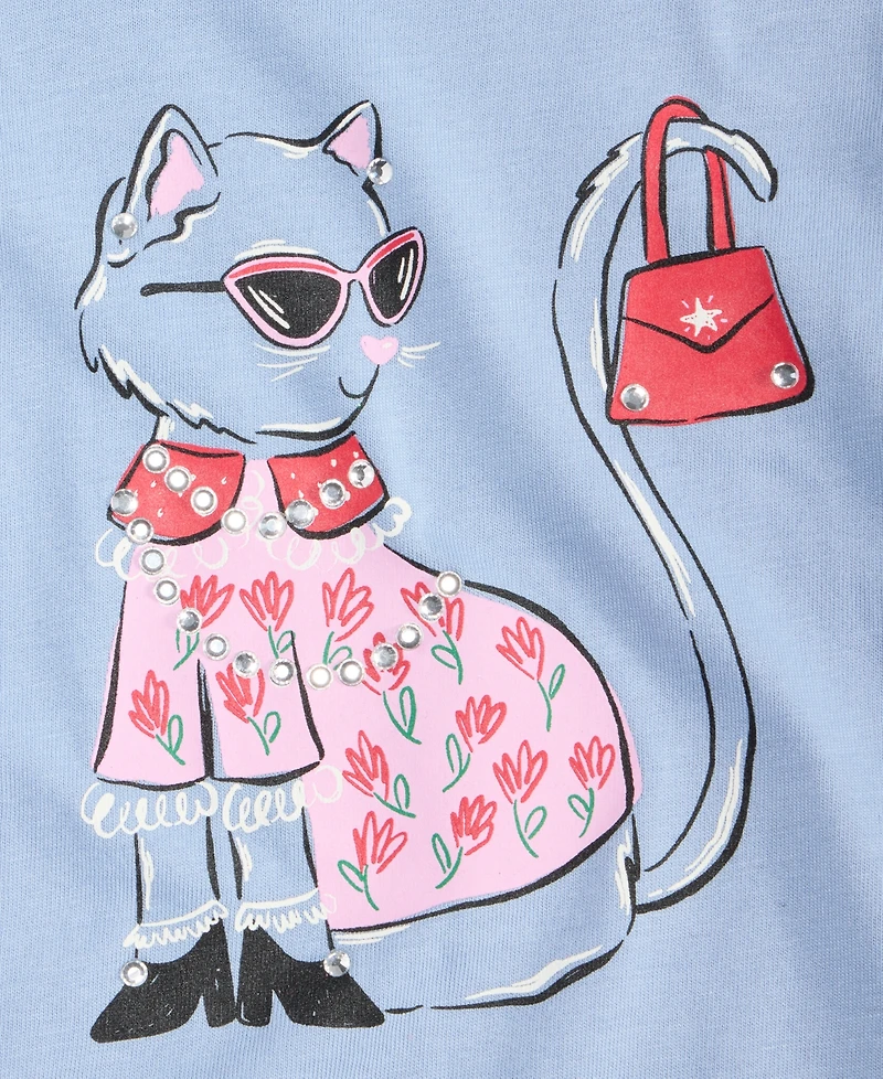 Epic Threads Girls 5-20 Cat Graphic Long-Sleeve T-Shirt, Macy's Exclusive