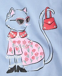 Epic Threads Girls 5-20 Cat Graphic Long-Sleeve T-Shirt, Macy's Exclusive