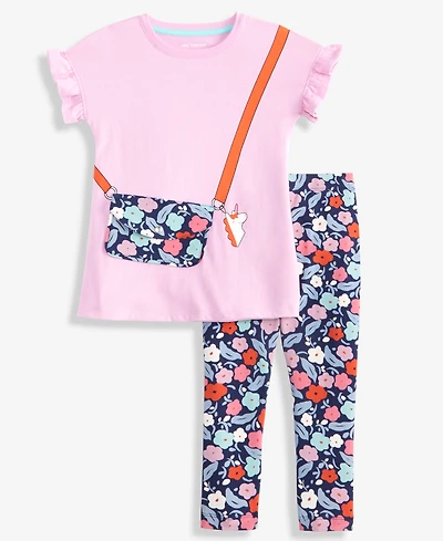 Epic Threads Girls Toddler 2T-4T 2-Piece T-Shirt and Leggings Set