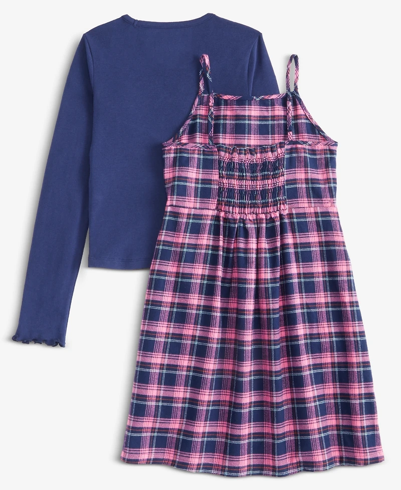 Epic Threads Girls 5-20 2-Piece Long-Sleeve T-Shirt and Plaid Dress Set, Macy's Exclusive