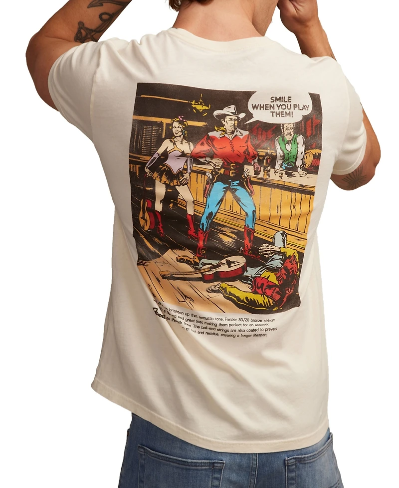Lucky Brand Men's Crewneck Fender Western T-Shirt