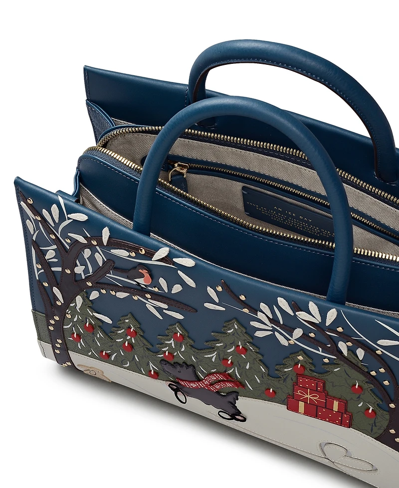 Radley London An Ice Day Medium Leather Ziptop Satchel