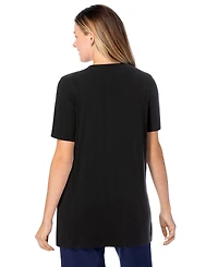 Woman Within Plus 7-Day Embroidered Pointelle Tunic