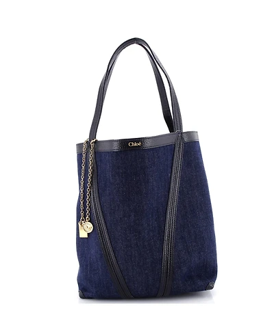 Pre-Owned Chloe Medium Spin Tote Denim
