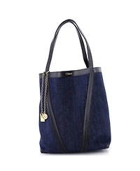 Pre-Owned Chloe Medium Spin Tote Denim