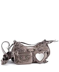 Pre-Owned Balenciaga Xs Le Cagole Giant Studs Shoulder Bag Patent