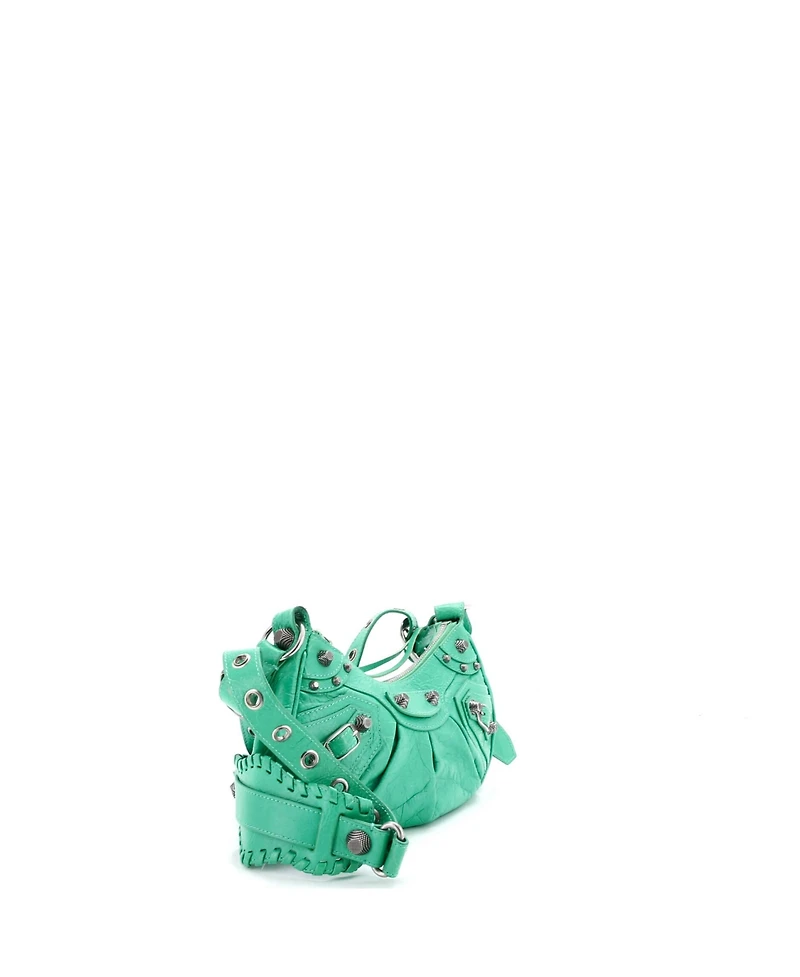 Pre-Owned Balenciaga Xs Le Cagole Giant Studs Shoulder Bag Leather