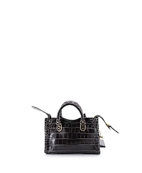 Pre-Owned Balenciaga Mini City Classic Metallic Edge Bag Embossed Leather