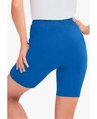 Woman Within Plus Stretch Cotton Bike Short