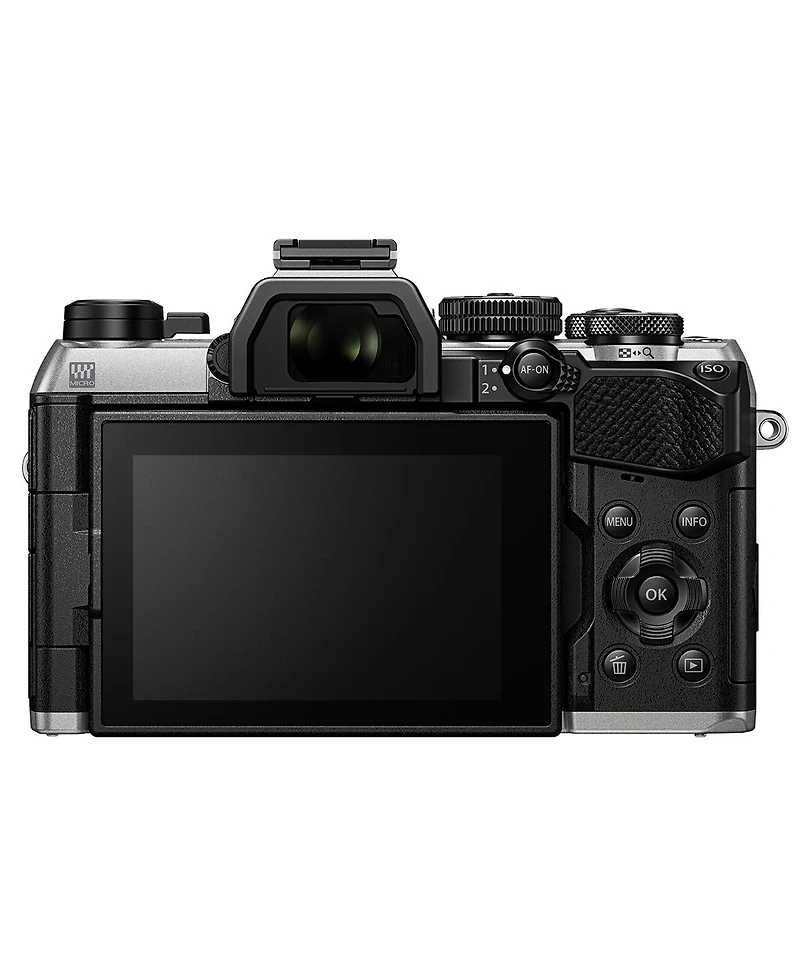 Om System Om-5 Mark Ii Mirrorless Camera, Silver with M.Zuiko Digital Ed 12-45mm f/4 Pro Lens
