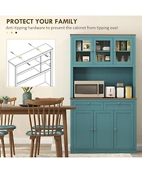 Slickblue Kitchen Storage Cabinet with Easy Access Shelves for Organized Kitchen Storage