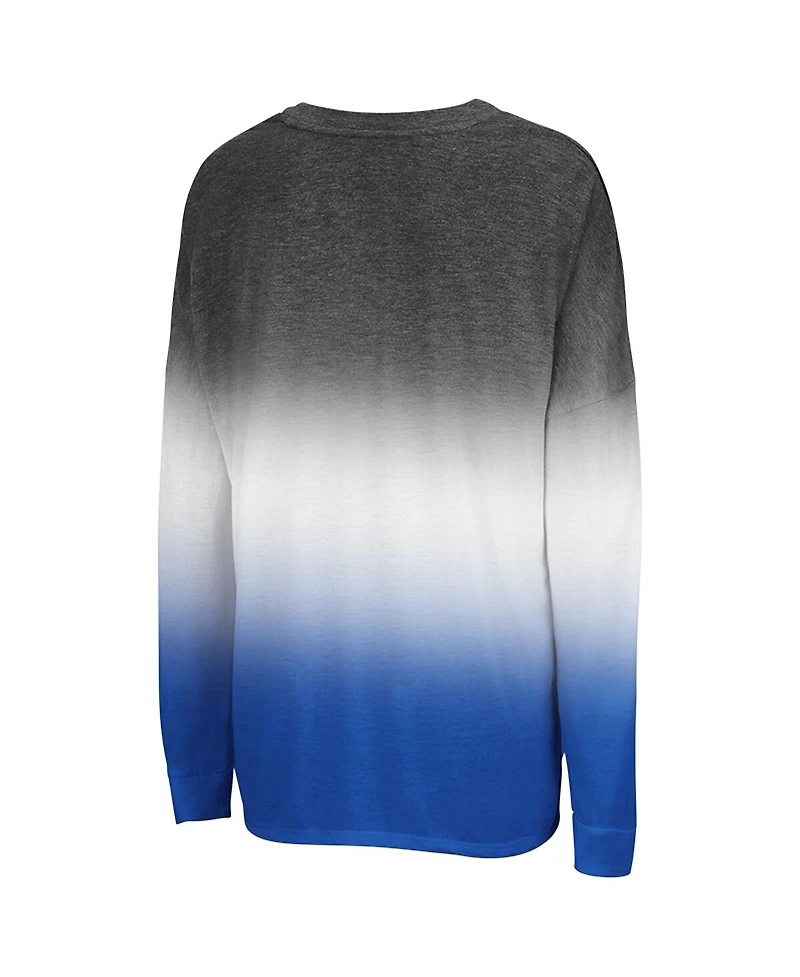 Colosseum Women's Heather Black Florida Gators Winkle Dip Dye Long Sleeve T-Shirt