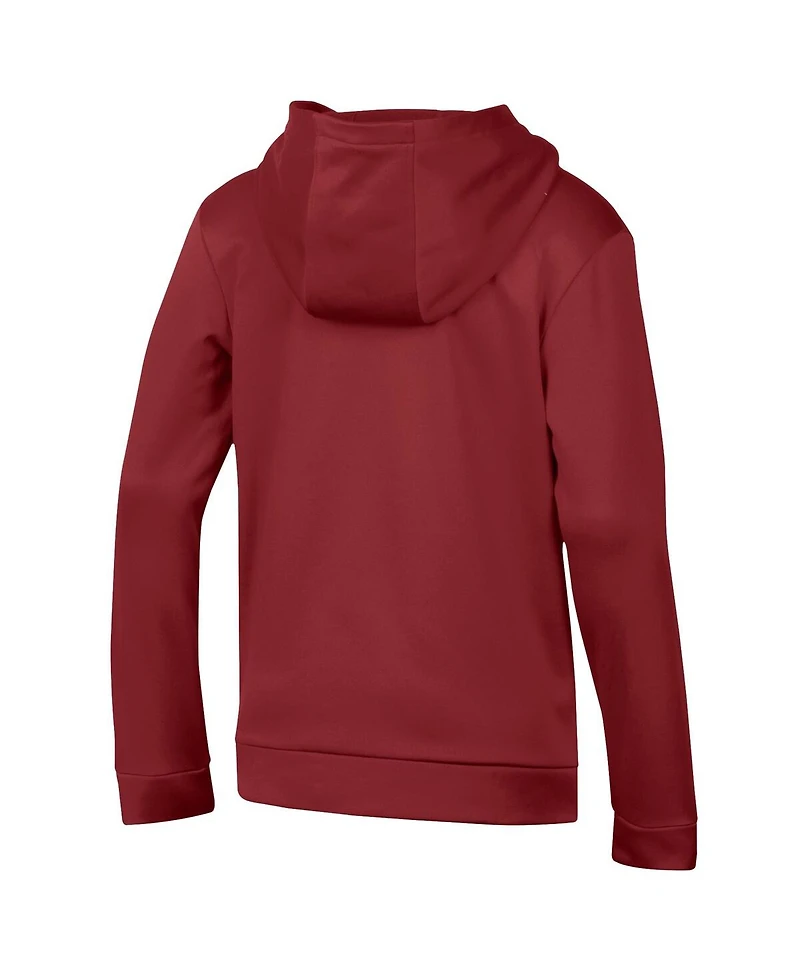 Under Armour Big Boys and Girls Garnet South Carolina Gamecocks Team Fleece Pullover Hoodie