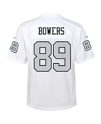Nike Big Boys and Girls Brock Bowers White Las Vegas Raiders Alternate Game Jersey