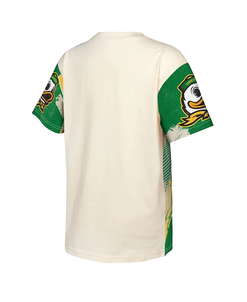 Outerstuff Big Boys and Girls Cream Oregon Ducks Make Noise T-Shirt