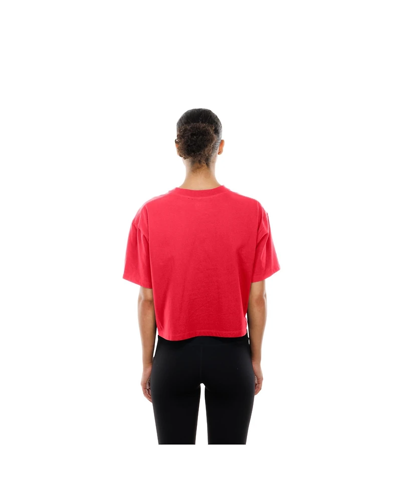 New Era Women's Red Philadelphia Phillies Boxy Foil Logo T-Shirt