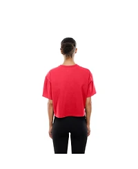 New Era Women's Red Philadelphia Phillies Boxy Foil Logo T-Shirt