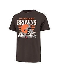 '47 Brand Men's Brown Cleveland Browns Stripe Splash Franklin Throwback T-Shirt