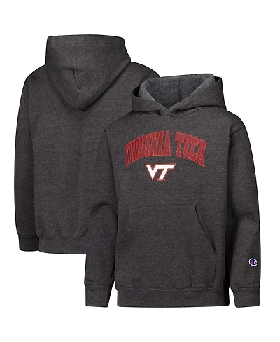 Champion Big Boys and Girls Charcoal Virginia Tech Hokies Campus Pullover Hoodie
