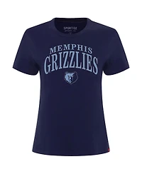 Sportiqe Women's Navy Memphis Grizzlies Arcadia Boxy T-Shirt