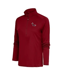 Antigua Women's Cardinal Saint Joseph's Hawks Tribute Half-Zip Pullover Sweatshirt