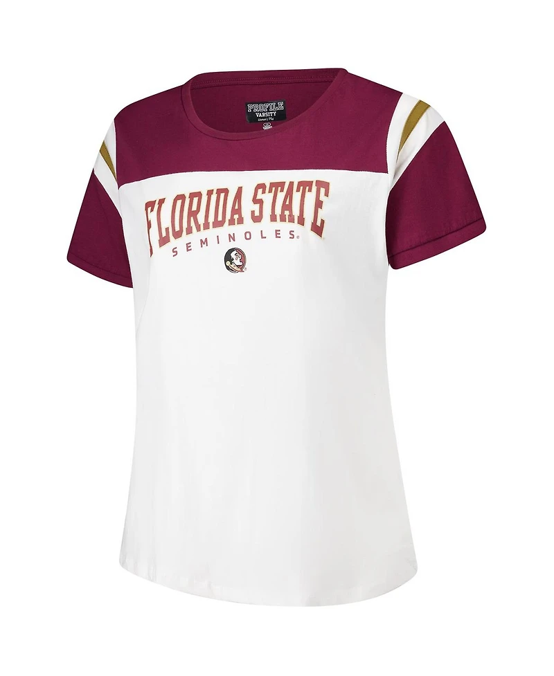 Fanatics Women's White Florida State Seminoles Plus Winning Gear T-Shirt