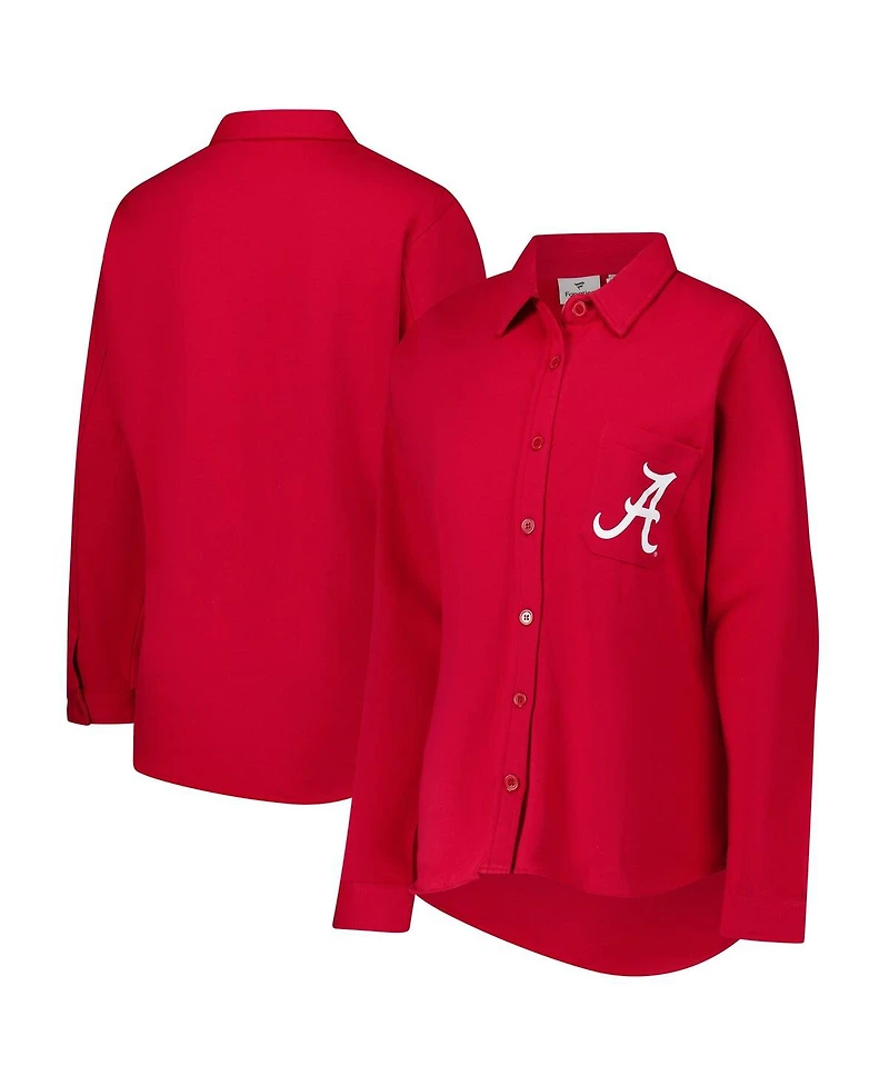 Fanatics Women's Crimson Alabama Tide Plus Button-Up Shacket