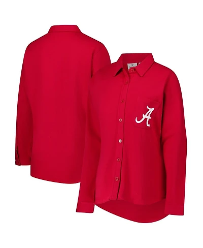 Fanatics Women's Crimson Alabama Tide Plus Button-Up Shacket
