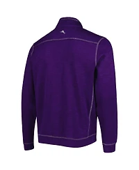 Tommy Bahama Men's Purple Clemson Tigers Sport Tobago Bay Tri-Blend Mock Neck Half-Zip Jacket