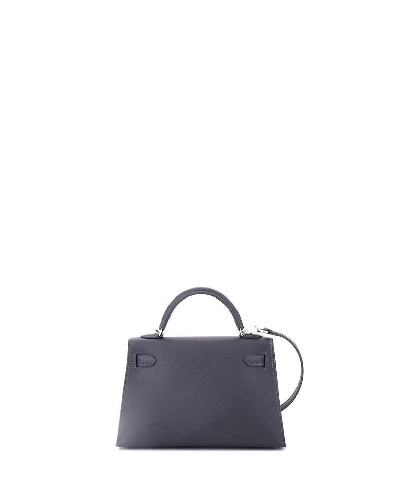 Pre-Owned Hermes Kelly 20 Handbag Grey Epsom with Electrum Hardware