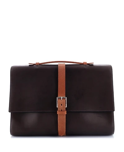 Pre-Owned Hermes 38 Etriviere Ii Briefcase Sombrero