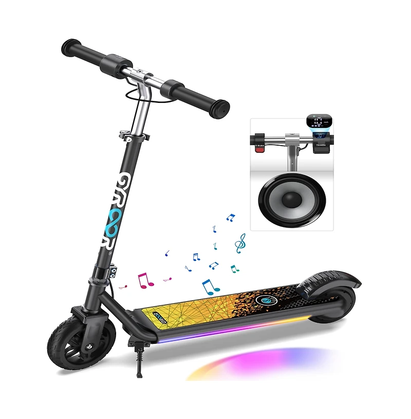 Kids' Electric Scooter with Led Display, 150W High-Power Motor, Dual Brake System