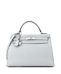 Pre-Owned Hermes Kelly Handbag Epsom with Palladium Hardware