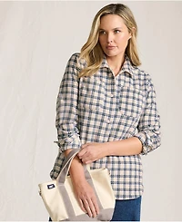 Lands' End Plus Print Anyweather Fleece Shirt Jacket