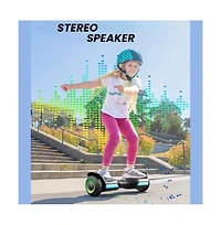 Everyfun Kids' All-Terrain Self-Balancing Scooter-Colorful Led Lights, Built-in Music Speaker, 7.75mph Speed